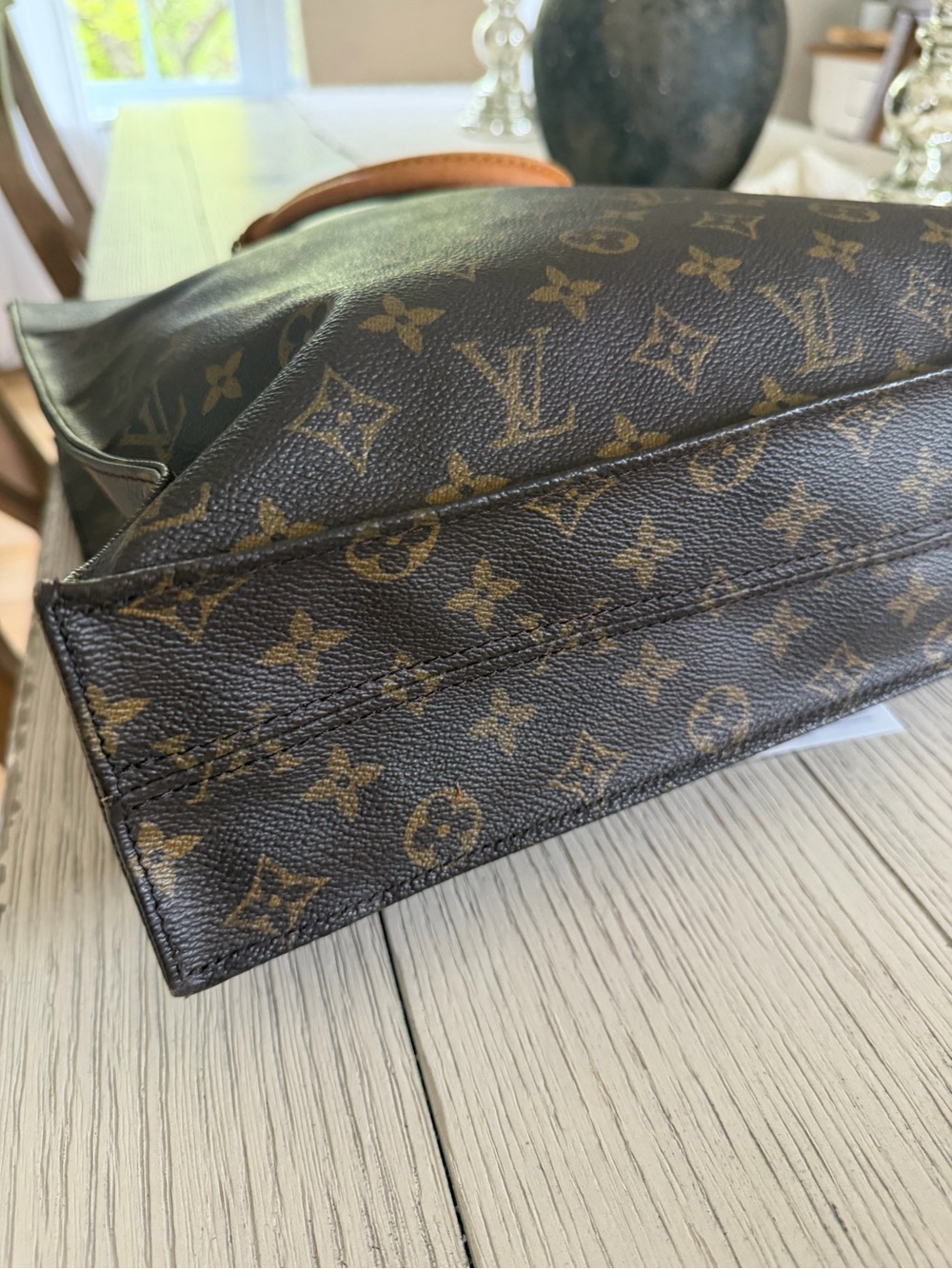 Louis Vuitton Monogram Sac Plat Canvas Tote in Brown - Picture 4 of 15